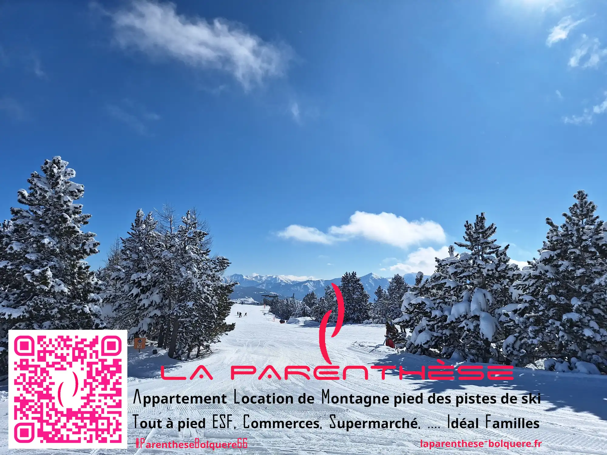 Au pied des pistes ski, réservation location séjour, week-end, vacances, appartement Parenthèse