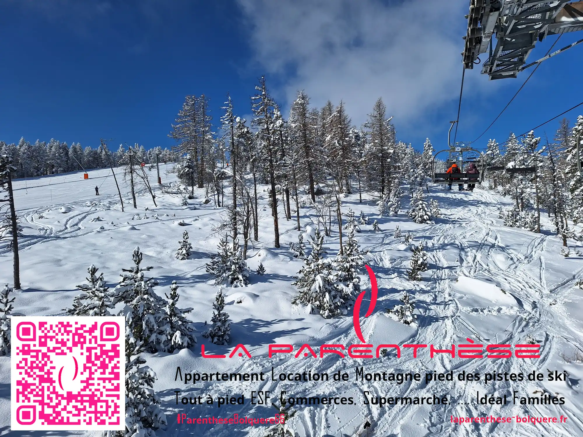 Au pied des pistes ski, réservation location séjour, week-end, vacances, appartement Parenthèse